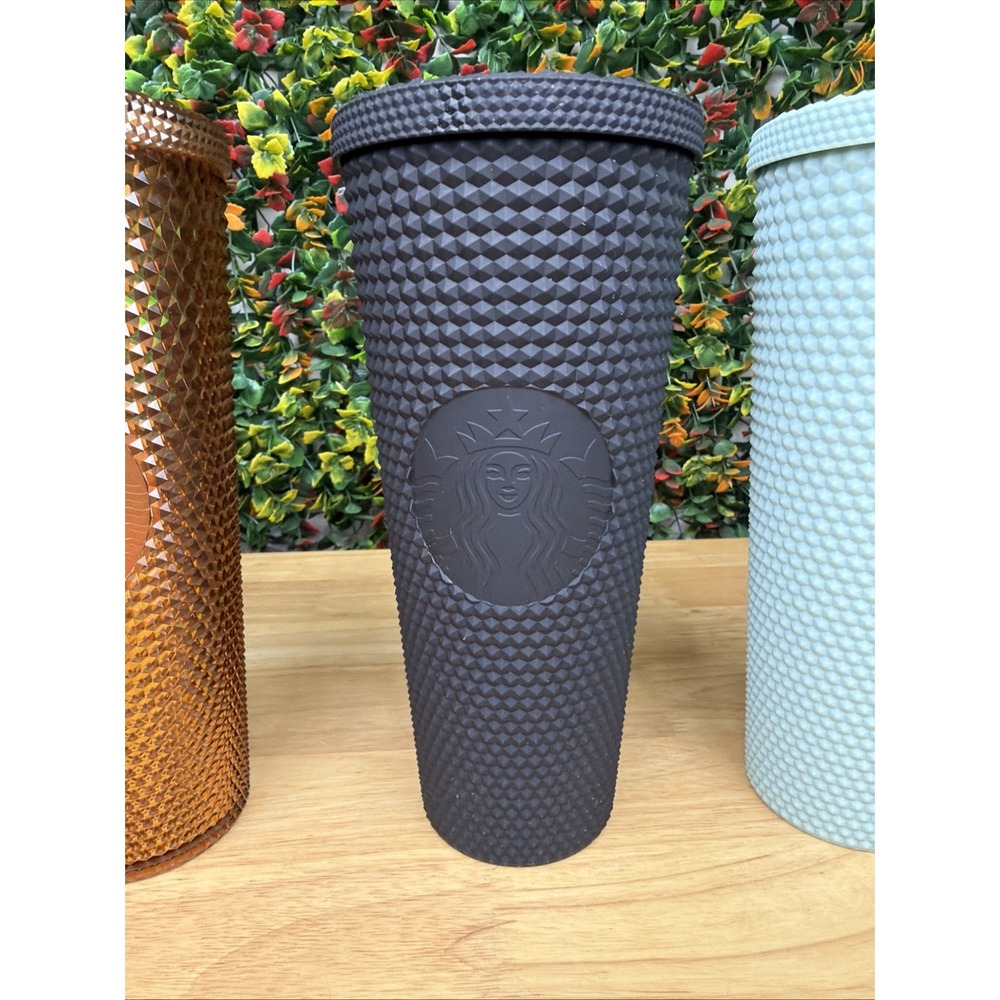 Starbucks Jelly‎ Studded Tumbler Lot 4 Matte Black Mint Honeycomb 24 oz Holidays - Picture 4 of 11